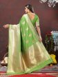 Lorenvalley Fashion Parotgreen Soft Silk Woven Design Gold Zari Weaving Saree Online Hot Sale