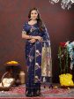 Lorenvalley Fashion Navyblue Soft Paithani Silk Woven Design Gold Zari Meenakari Weaving Saree For Discount