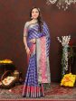 Lorenvalley Fashion Purple Soft Silk Woven Design with Zari Weaving Leheriya Design Saree Hot on Sale