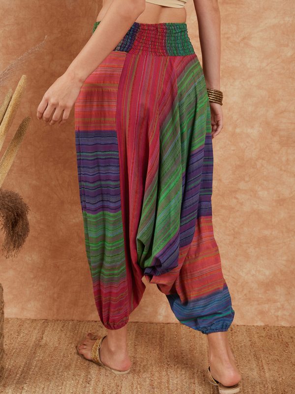 InWeave Women s Blue Multi Colour Harem Pant Online now