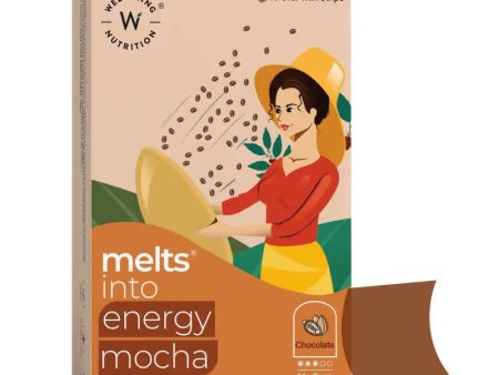 Wellbeing Nutrition Melts Energy Mocha Strips - Chocolate Flavor on Sale