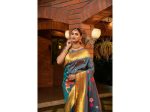 Aastha Fashion Women s Teal Paithani Silk Zari Woven Saree with Blouse Hot on Sale