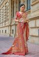 Dirt Brown Superior V.P.Silk Woven Printed Patola Silk Saree - Rewaa Milano Fashion