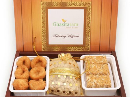 Ghasitaram Sankranti  Lohri Gifts Sweets-Khajoor, Revadi And Gachak Hamper Online now