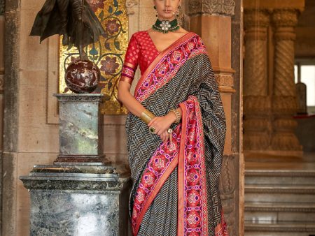 Kabul Grey Banarasi Weaving, Ultra Aqua Finish, Zari Work Banarasi Silk Saree - Rath Kunti For Discount