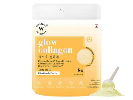 Wellbeing Nutrition Glow Korean Marine Collagen Peptides - Pina Colada Flavor Cheap