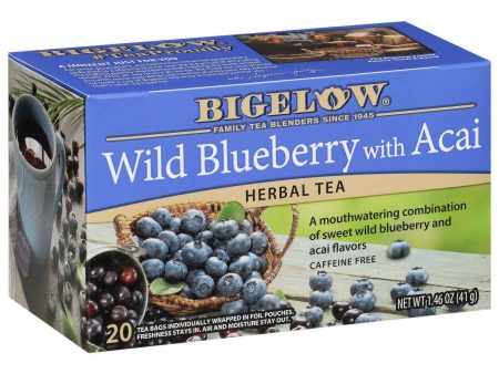 Bigelow Tea Wild Blueberry With Acai Herbal Tea With Freshness & Aroma Caffeine Free Online now