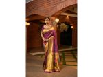 Aastha Fashion Women s Wine Paithani Silk Zari Woven Saree with Blouse Hot on Sale