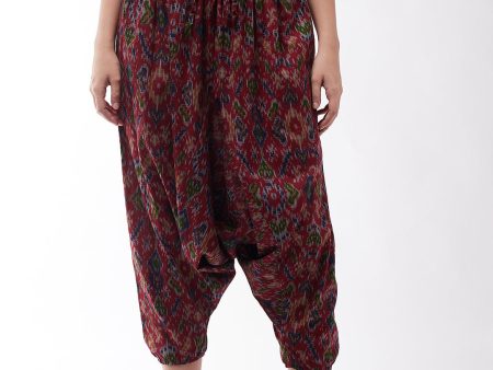 InWeave Women s Abstract Ikkat Harem Pant Supply