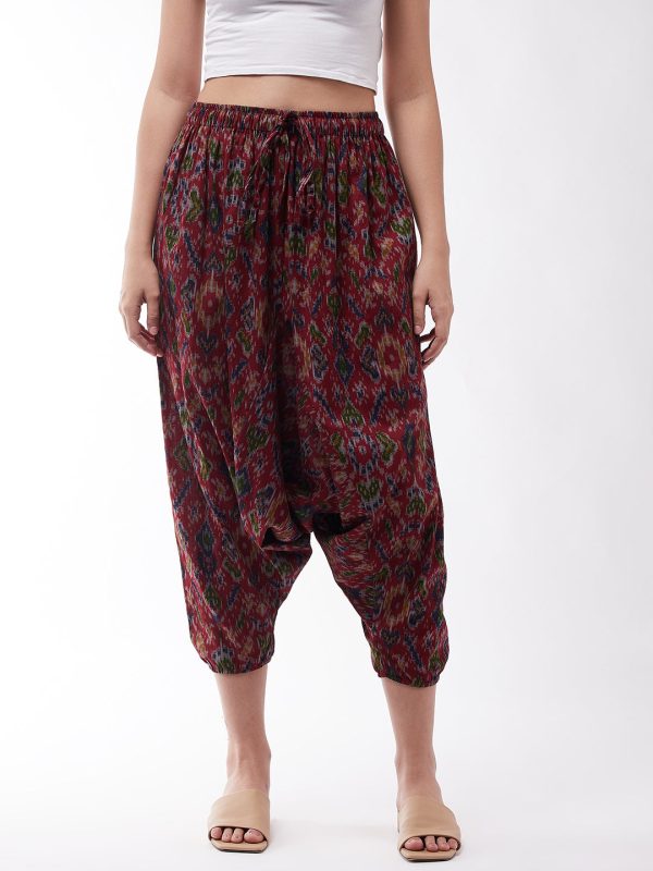 InWeave Women s Abstract Ikkat Harem Pant Supply