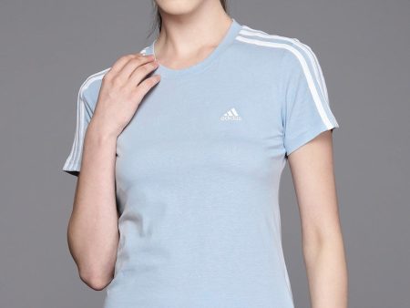 Adidas Essential 3-Striped Pure Cotton Slim Fit T-shirt Hot on Sale