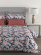 MYTRIDENT Blue Green Floral Cotton 144 TC Queen Bedsheet With 2 Pillow Covers Online Hot Sale