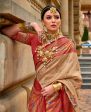 Dirt Brown Superior V.P.Silk Woven Printed Patola Silk Saree - Rewaa Milano Fashion