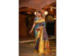 Aastha Fashion Women s Teal Paithani Silk Zari Woven Saree with Blouse Hot on Sale