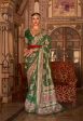 Dark Green P V Silk Digital Print, Zari Work Printed Saree - Rewaa Parampara For Discount