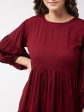 InWeave Women s Barn Red Flared Short Dress For Cheap