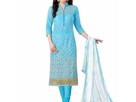 Cotton Salwar Suit Blue Supply