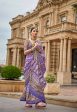 Butterfly Bush Purple Superior V.P.Silk Woven Printed Patola Silk Saree - Rewaa Milano Sale