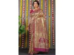 Aastha Fashion Women s Wine Paithani Silk Zari Woven Saree with Blouse on Sale