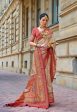 Dirt Brown Superior V.P.Silk Woven Printed Patola Silk Saree - Rewaa Milano Fashion