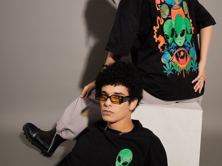 Lyush Black TRIPPIN Oversized T-Shirt on Sale