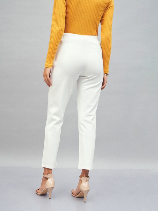 Lyush Women White Roma Tapered Pants Online