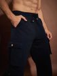 Lyush Men Navy GETTING OLD Oversized Hoodie With Joggers Online Sale