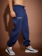 Lyush Men Navy REPRESENT Oversized Joggers Cheap