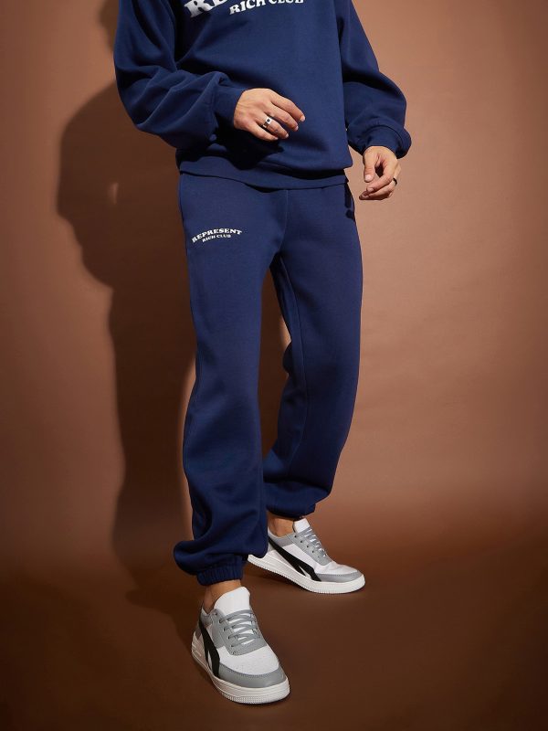 Lyush Men Navy REPRESENT Oversized Joggers Cheap